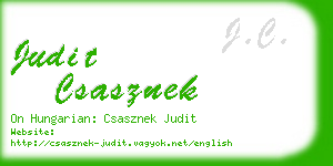 judit csasznek business card